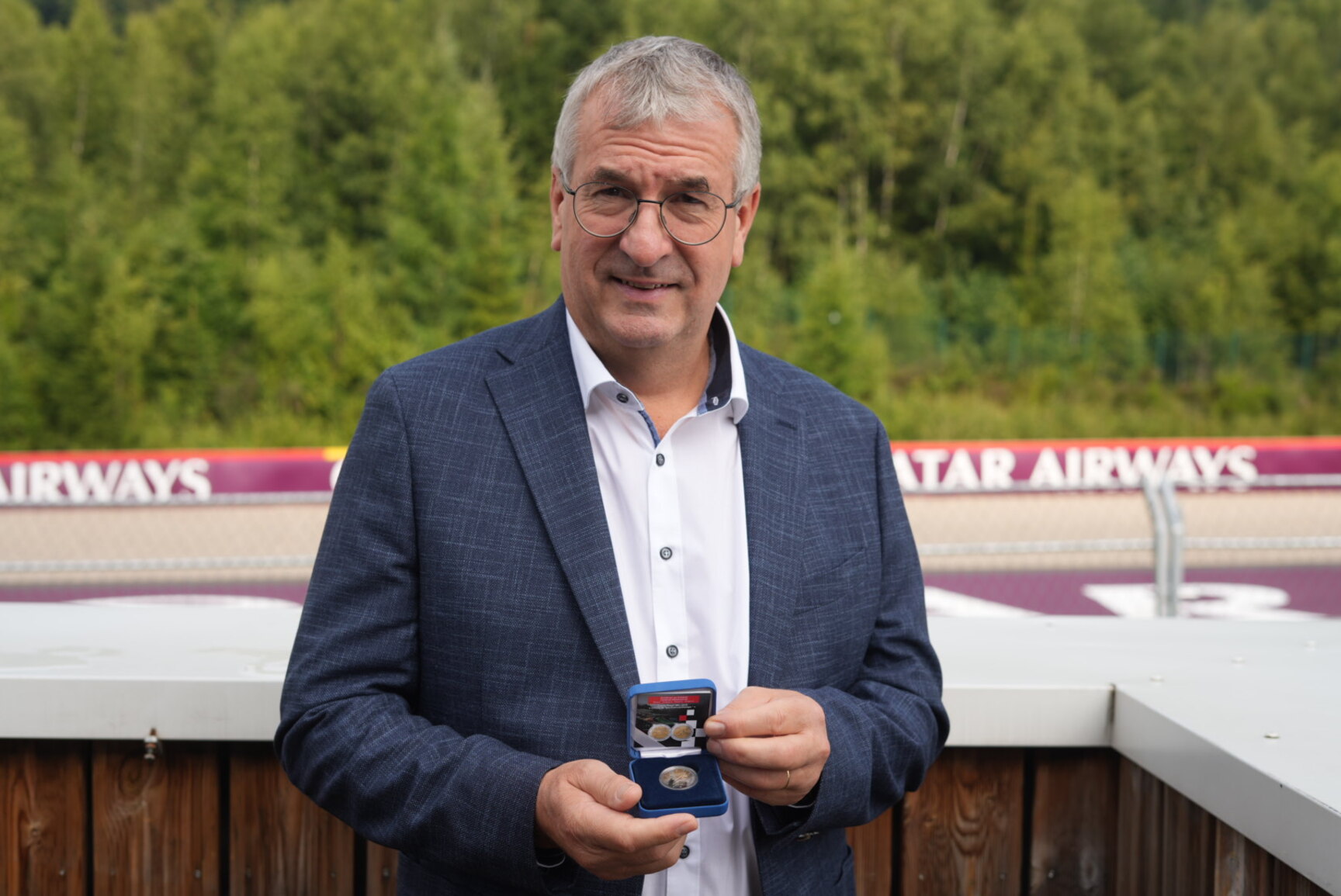 Inauguration de la pièce de 2 euros du circuit de Spa-Francorchamps