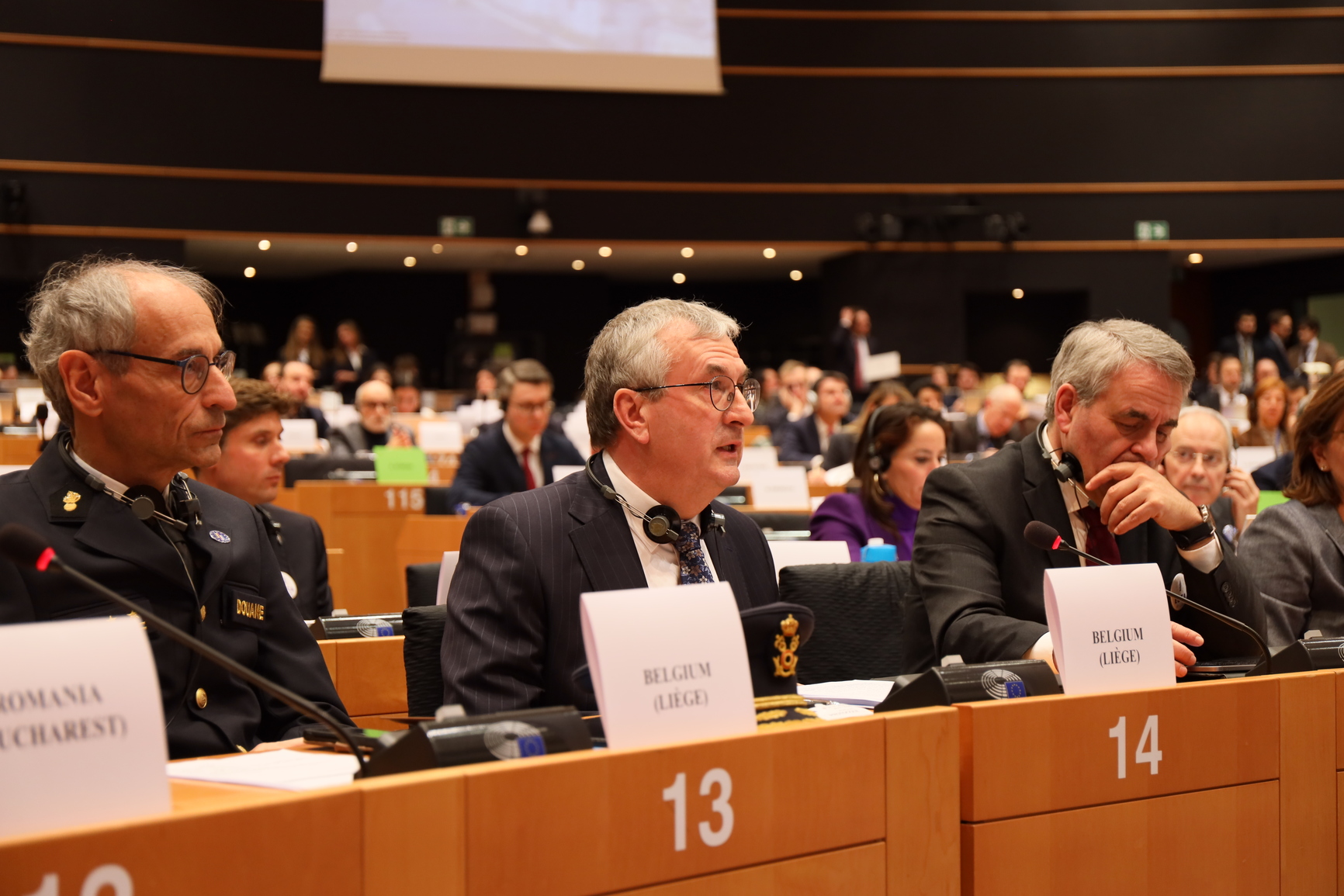 Au Parlement européen pour porter la candidature de Liège comme futur centre de douane européen