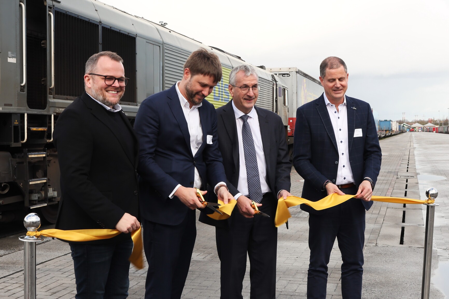 Inauguration de lignes de fret ferroviaire Liège-Italie, et Liège-Roumanie - Novandi