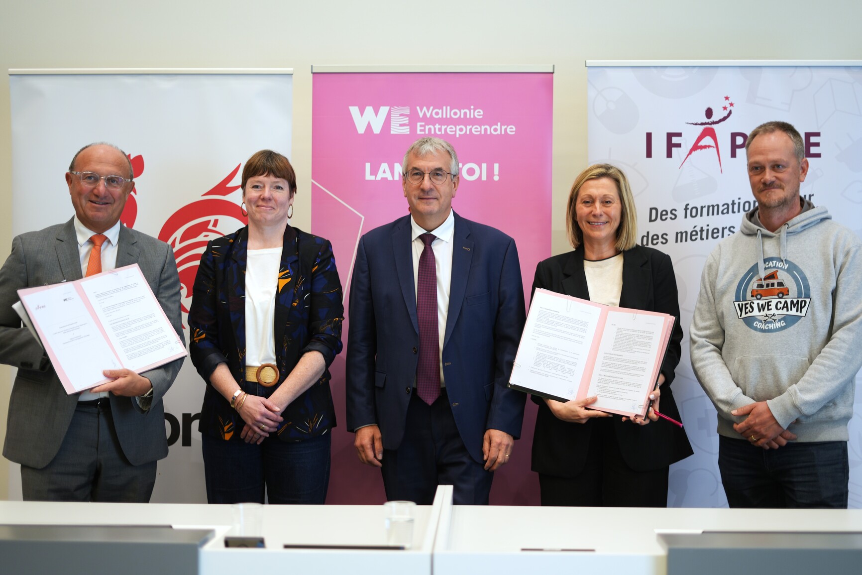 Signature de la convention de partenariat entre l'IFAPME et Wallonie Entreprendre