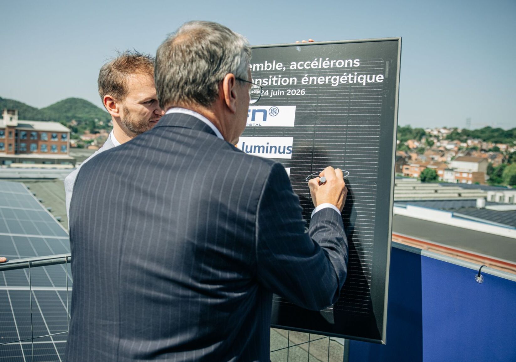 Inauguration des panneaux solaires de la FN Herstal